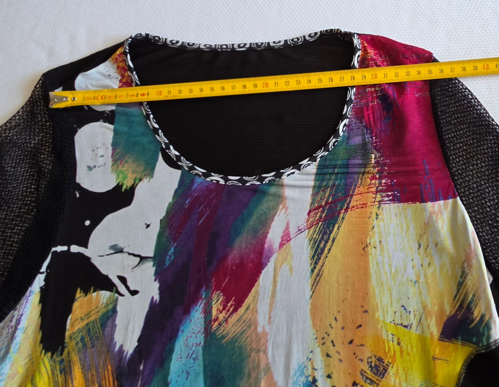 Asymmetrische veelkleurige grafische t-shirt maat 38/40 origineel top – photo 8